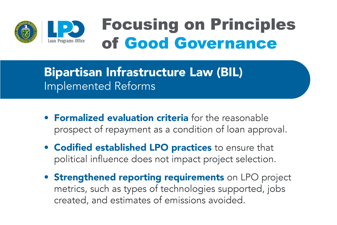 Getting to Know LPO Energy Act of 2020, BIL Implementation